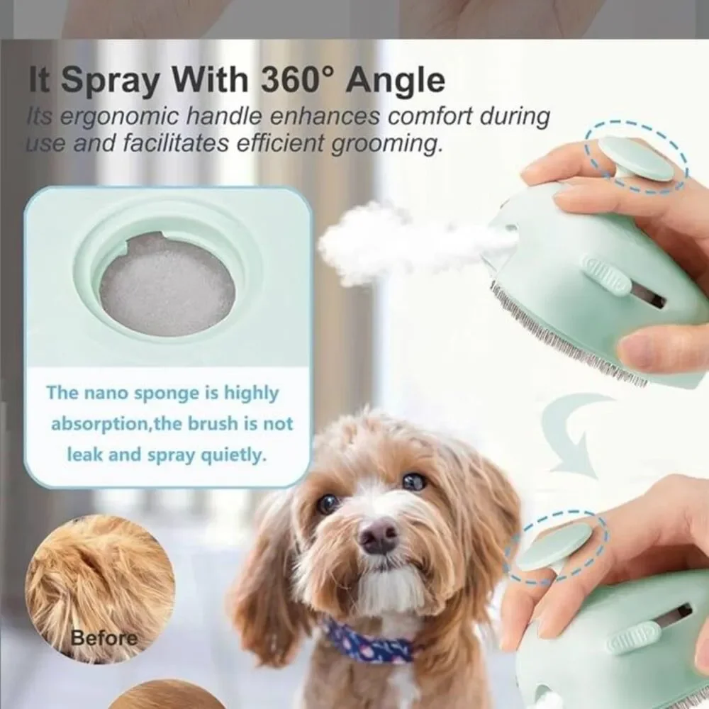 Steam Brush for Shedding,Self Cleaning Pet Brush with Steam,Rechargeable NWT